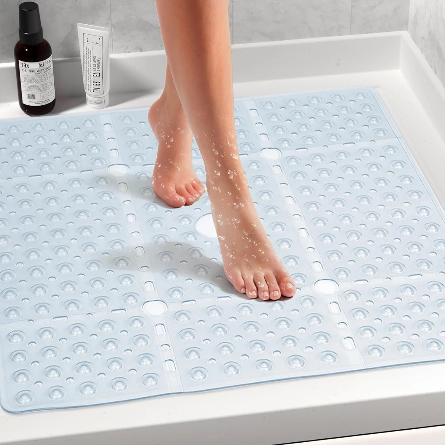 Bamboo Bath Mat - Kare Duş Paspası, 69x69cm İç Duş