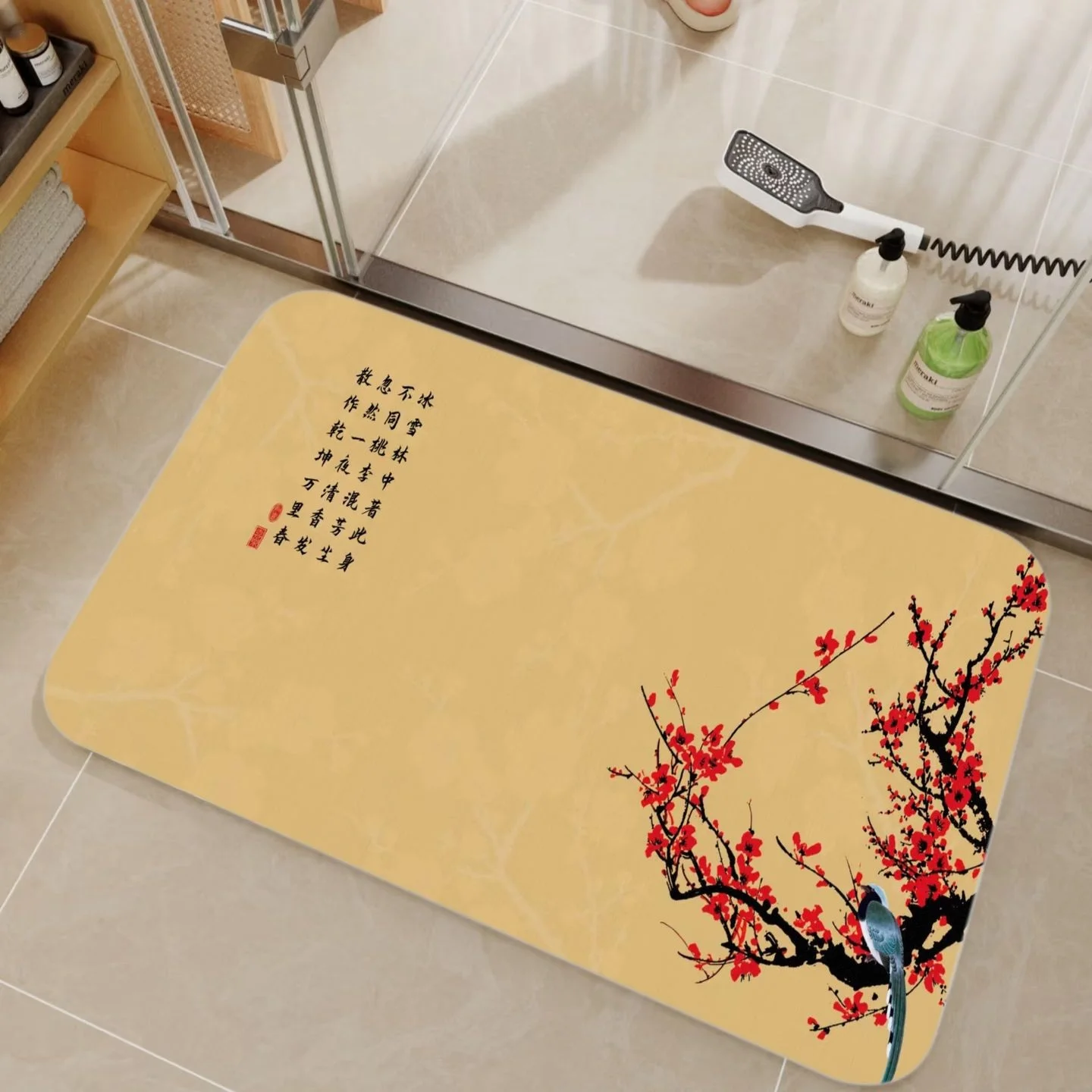 VIKAMA Bambu ve Çin Kaligrafis - Bamboo Bath Mat incelemesi ve fiyatı