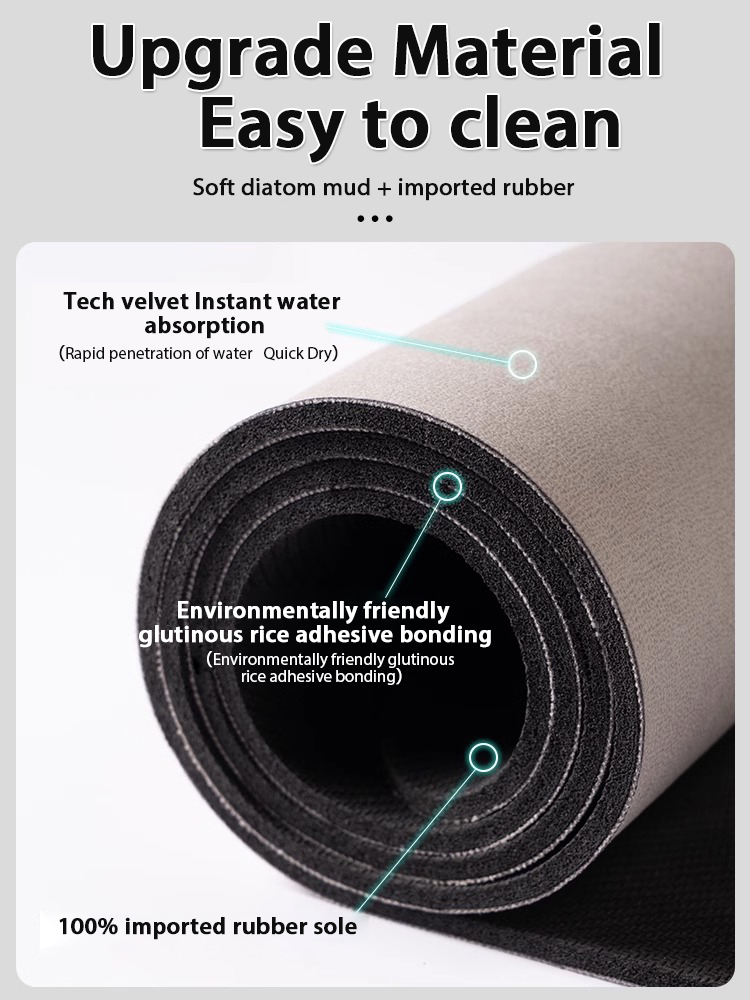 İskandinav Geometrik Diyatomit - Bamboo Bath Mat incelemesi ve fiyatı